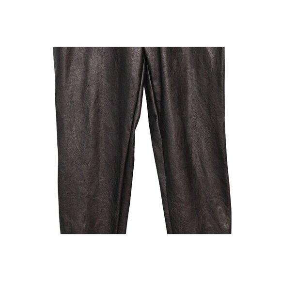 SPANX Faux Leather Like Joggers Size Large Black Pull On Elastic Waist Pockets - Picture 5 of 14